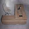 TRIBECA | Balder 1.8–2.0m Executive Desk, Right Return – Warm Oak & Black