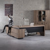 TRIBECA | Balder 1.8–2.0m Executive Desk, Right Return – Warm Oak & Black