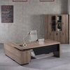 TRIBECA | Balder 1.8–2.0m Executive Desk, Right Return – Warm Oak & Black