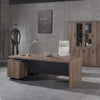 TRIBECA | Balder 1.8–2.0m Executive Desk, Right Return – Warm Oak & Black
