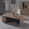 TRIBECA | Balder 1.8–2.0m Executive Desk, Right Return – Warm Oak & Black