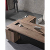 BALDER Executive Desk with Right Return 1.8-2.0M - Warm Oak & Black