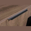 BALDER Executive Desk with Right Return 2.2-2.4M - Warm Oak & Black