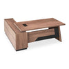 SUTTON Executive Desk with Right Return 180cm - 200cm - Warm Oak & Black
