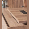 SUTTON Executive Desk with Right Return 180cm - 200cm - Warm Oak & Black