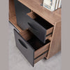 SUTTON Executive Desk with Right Return 180cm - 200cm - Warm Oak & Black