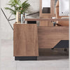 SUTTON Executive Desk with Right Return 180cm - 200cm - Warm Oak & Black