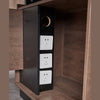 SUTTON Executive Desk with Right Return 180cm - 200cm - Warm Oak & Black