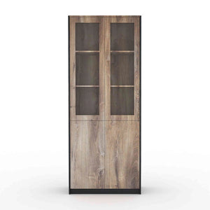 KELLEN 2 Door Display Unit 80cm - Warm Oak