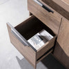 KELLEN Executive Desk with Left Return 1.6-1.8M - Warm Oak & Black