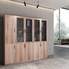 BALDER 5 Door Display Unit 200cm - Warm Oak