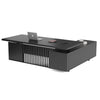 DAXTON Executive Desk with Left Return with Lift 200cm - Black