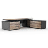 PHOENIX Executive Desk with Right Return 2.8M - Warm Oak & Black