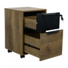 Daxton Mobile Pedestal Cabinet 41cm - Warm Oak & Black