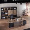 DAXTON Executive Desk with Left Return 200cm - Warm Oak & Black