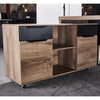 AFTAN BLACK HAWK Limited Edition - Executive Desk Pedestal & Left Mobile Return 180cm - Warm Oak &Black