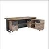 AFTAN BLACK HAWK Limited Edition - Executive Desk Pedestal & Right Mobile Return 180cm - Warm Oak &Black