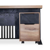 AFTAN BLACK HAWK Limited Edition - Executive Desk Pedestal & Left Mobile Return 180cm - Warm Oak &Black