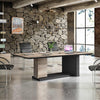 ZEA Boardroom Table 2.4M - Warm Oak & Black
