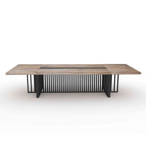VIDAL Boardroom Table 3.0m x 1.2m - Warm Oak & Black