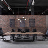 VIDAL Boardroom Table 3.6m x 1.2m - Warm Oak & Black