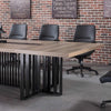 VIDAL Boardroom Table 3.6m x 1.2m - Warm Oak & Black