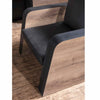FRANCO Single Seater Sofa - Warm Oak & Black