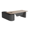 LUCA Sit & Stand Executive Desk with Electric Lift and Reversible Return 240cm - Warm Oak