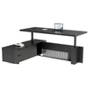 DAXTON Executive Desk with Left Return with Lift 200cm - Black