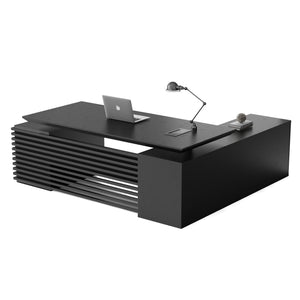 PHOENIX Black Executive Desk with Left Return 2.2M - Black