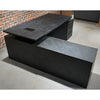 PHOENIX Black Executive Desk with Left Return 2.2M - Black Concrete