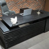 PHOENIX Black Executive Desk with Left Return 2.2M - Black Concrete