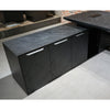 PHOENIX Black Executive Desk with Left Return 2.2M - Black Concrete