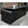 PHOENIX Black Executive Desk with Left Return 2.2M - Black Concrete