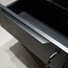PHOENIX Black Executive Desk with Right Return 2.2M - Black Concrete