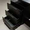 PHOENIX Black Executive Desk with Right Return 2.2M - Black Concrete