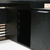 PHOENIX Black Executive Desk with Right Return 2.2M - Black Concrete