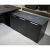 PHOENIX Black Executive Desk with Right Return 2.2M - Black Concrete