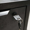 DAXTON Black Executive Desk with Left Return 200cm - Black Concrete
