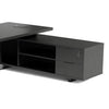 DAXTON Black Executive Desk with Right Return 200cm - Black Concrete
