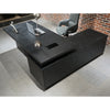 DAXTON Black Executive Desk with Left Return 2.4M - Black Concrete