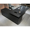 DAXTON Black Executive Desk with Right Return 2.4M - Black Concrete