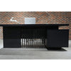 DAXTON Black Executive Desk with Left Return 200cm - Black Concrete