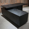 DAXTON Black Executive Desk with Left Return 200cm - Black Concrete