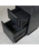 AFTAN Black Executive Desk with Pedestal & Right Mobile Return 180cm - Black Concrete