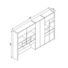 EASTON Display Unit 3.2M - Warm Oak & Black