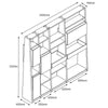 BARON Display Unit 230cm - Warm Oak & Black