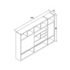 PHOENIX Display Wall Unit 3.0M - Warm Oak & Black