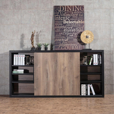 AFTAN Display Unit 240cm - Warm Oak & Black