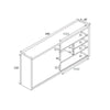 AFTAN Display Unit 240cm - Warm Oak & Black